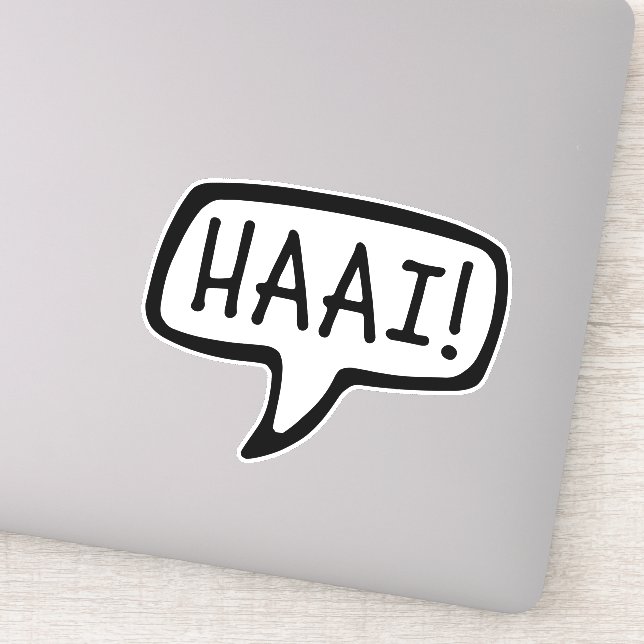 Sticker HAAI ! Bonjour, Bonjour, Salutation informelle en  (Détail)