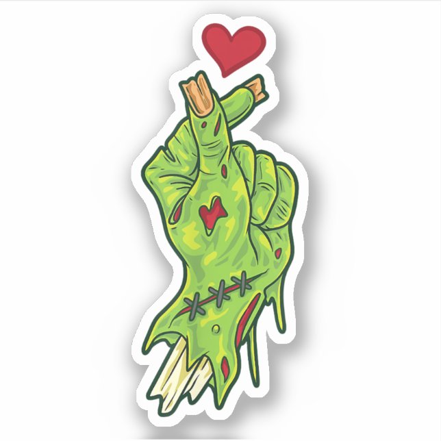 Sticker Haché de Coeur main Zombie - Hallo de KPop Lover (Devant)