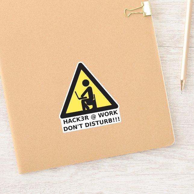 Sticker Hacker au travail (Carnet)