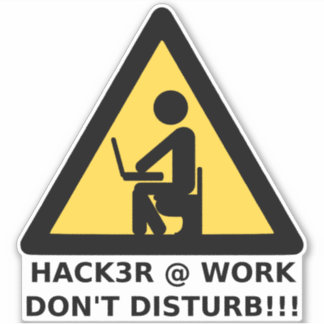 Sticker Hacker au travail
