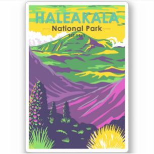 Sticker Haleakala National Park Hawaii Vintage