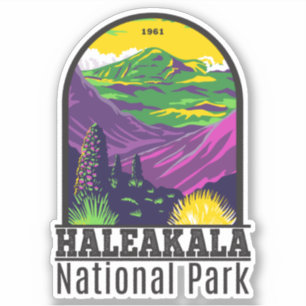 Sticker Haleakala National Park Hawaii Vintage