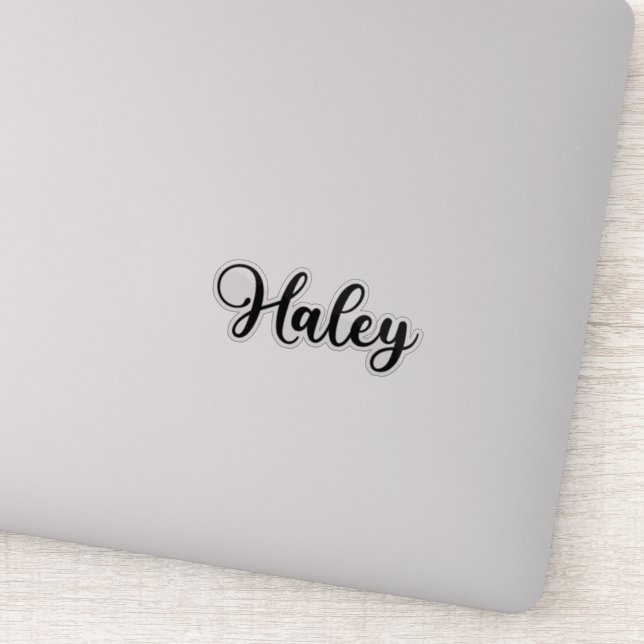 Sticker Haley Name - Calligraphie manuscrite (Détail)