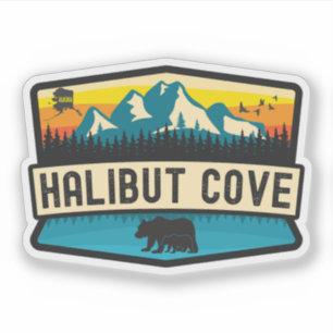 Sticker Halibut Cove, Alaska