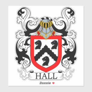 Sticker Hall Family Crest
