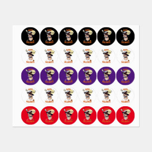 sticker halloween animals