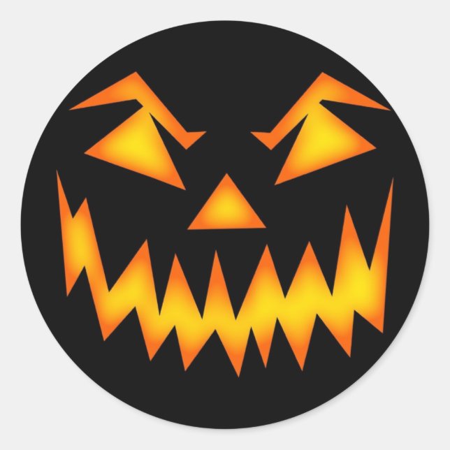 Sticker Halloween avec Citrouille orange (Devant)