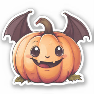 Sticker Halloween Bat Jack-o-Lantern