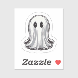 Sticker Halloween blanc simple