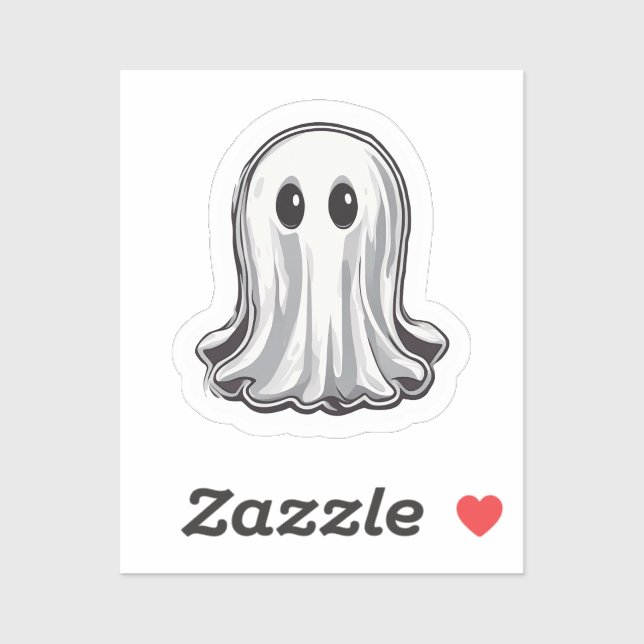 Sticker Halloween blanc simple (Feuille)