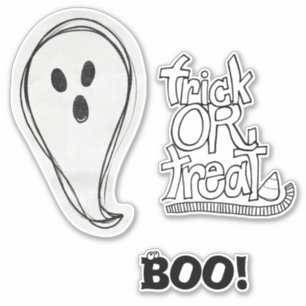 Sticker Halloween Boo Ghost