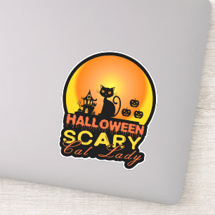Sticker Halloween Cat effrayant ID858
