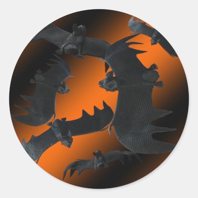Sticker Halloween chauves-souris (Devant)