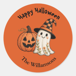 STICKER Halloween Cute Ghost Pumpkin