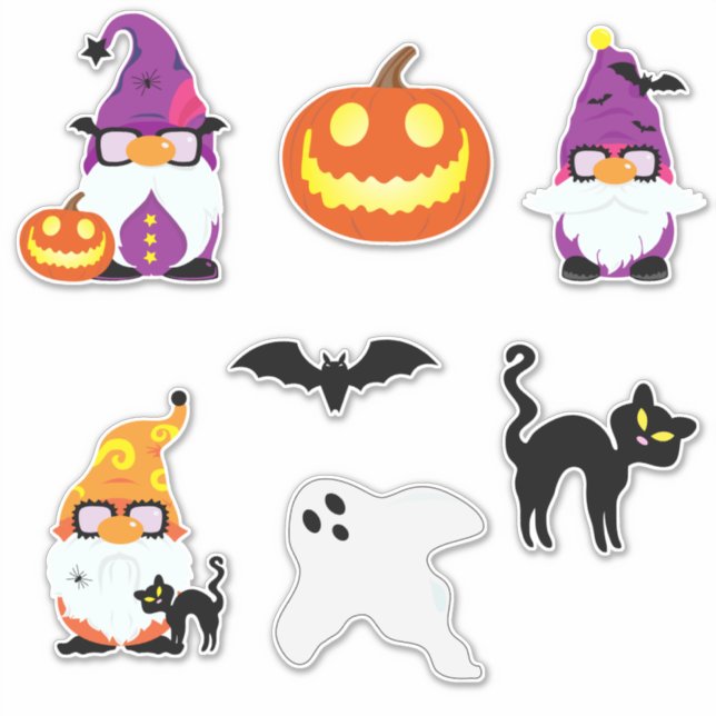 Sticker Halloween Cute Gnome (Devant)