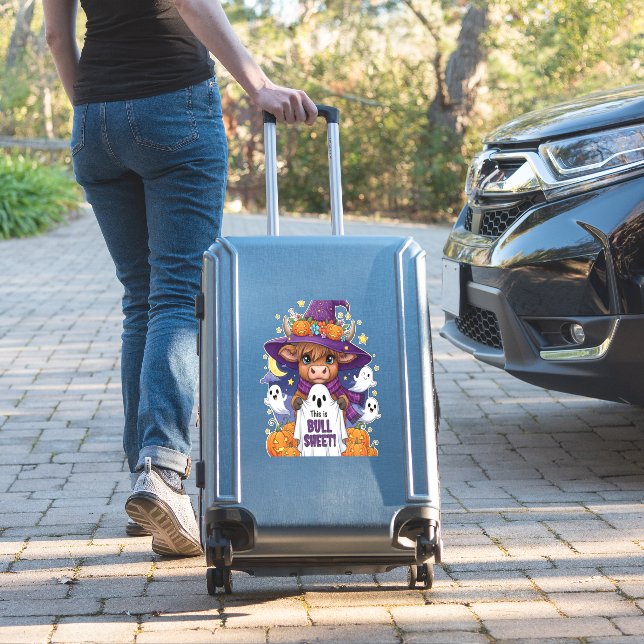 Sticker Halloween de la vache des Highlands (Valise Insitu)