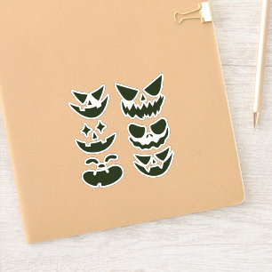 Sticker Halloween Déplaisant effraction mal visage Éffraya