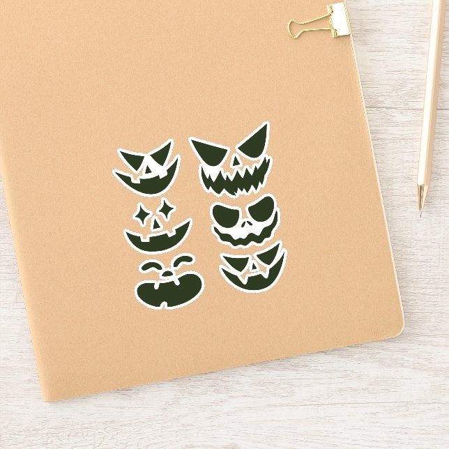 Sticker Halloween Déplaisant effraction mal visage Éffraya (Carnet)