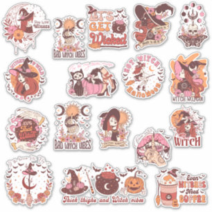Sticker Halloween Déplaisant Witchy