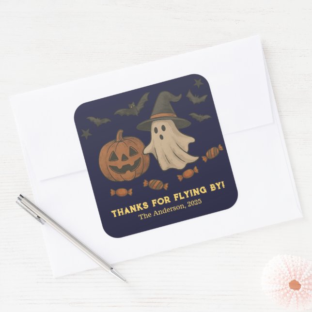 Sticker Halloween éffrayant - Boos, chauves-souris (Enveloppe)