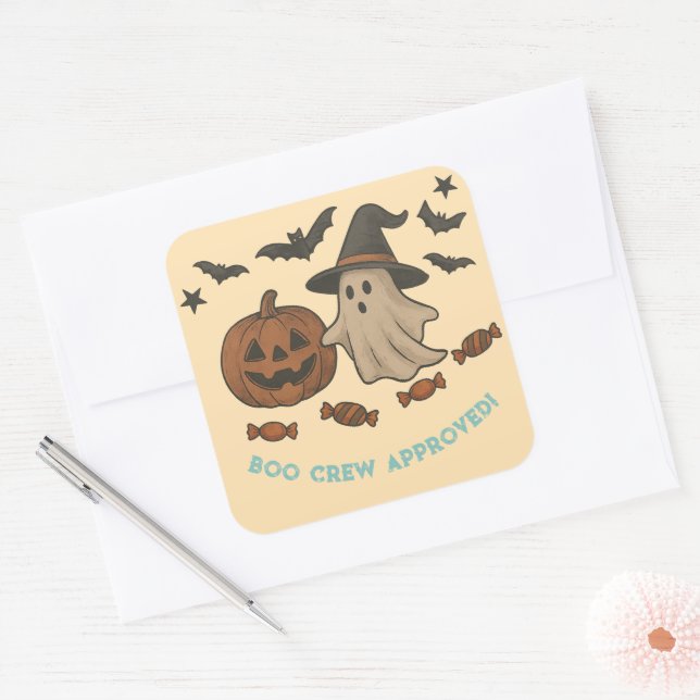 Sticker Halloween éffrayant - Boos, chauves-souris (Enveloppe)