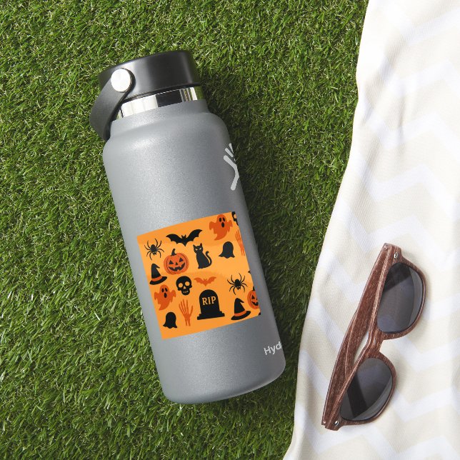 Sticker Halloween éffrayant - Noir & Orange (HydroFlask Insitu)