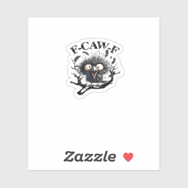 Sticker Halloween F-Caw-F Bird Cool Unique (Feuille)