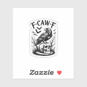 Sticker Halloween F-Caw-F Oiseau Corbeau Femmes Hommes Ten