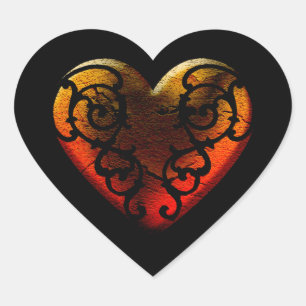 Sticker Halloween Filigree Goth Heart