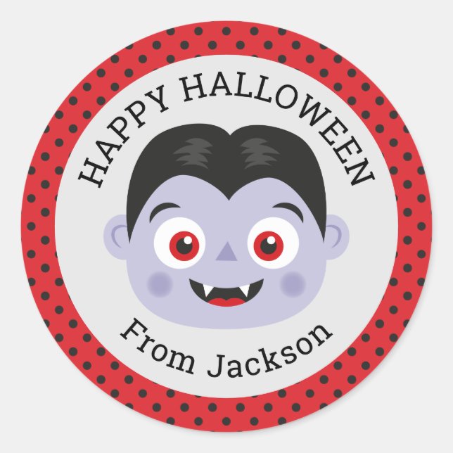 Sticker Halloween Happy Personnalisé (Devant)