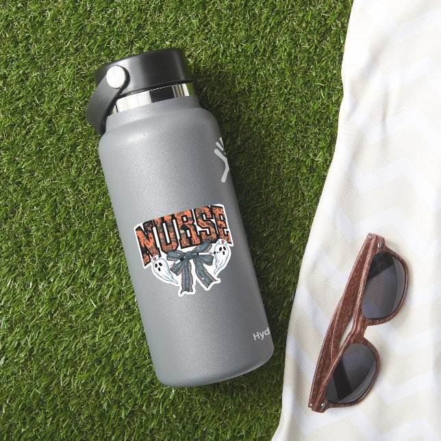 Sticker Halloween Infirmière Scary Coquette Bow Classic T- (HydroFlask Insitu)