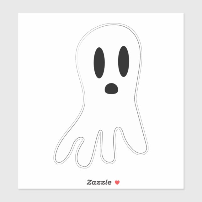 Sticker Halloween mignon fantôme (Feuille)