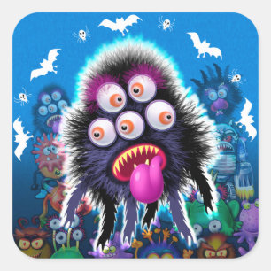 Sticker Halloween Monster Personnalisé.