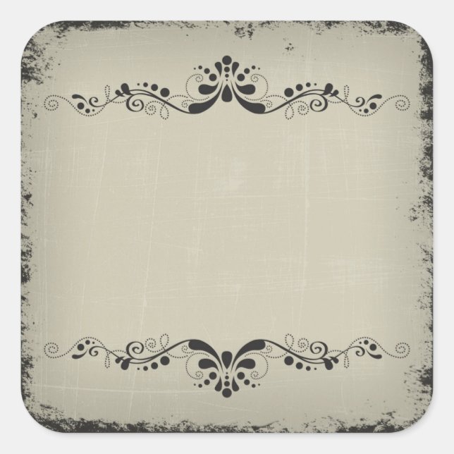 Sticker Halloween noir Étiquette (Devant)