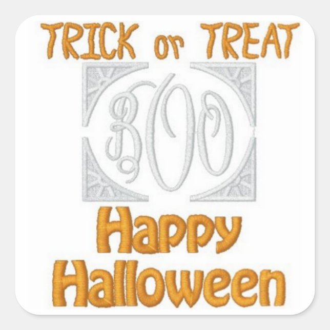 Sticker Halloween (Regarder brodé) (Devant)