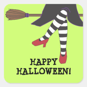 Sticker Halloween sorcière Éffrayante personnalisé
