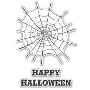 Sticker Halloween Spider Web et les yeux