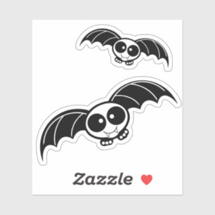 Sticker Halloween Squelette Bats