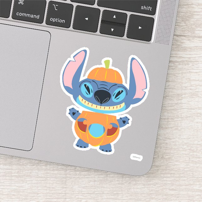 Sticker Halloween Stitch Citrouille (Détail)