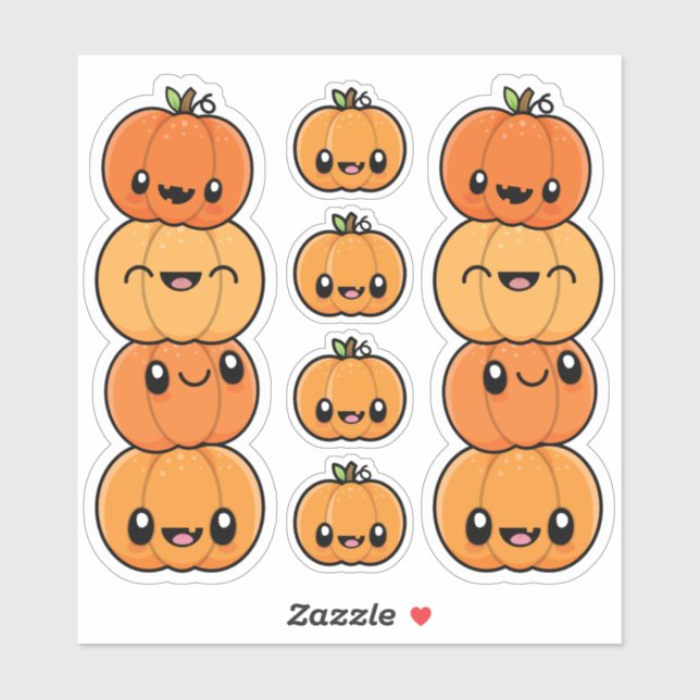 Sticker Halloween Traite les Citrouilles (Feuille)