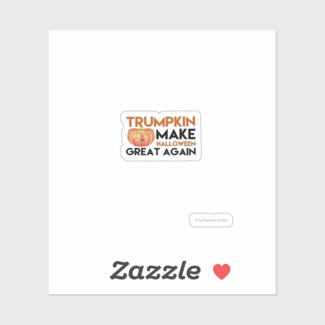 Sticker Halloween Trumpkin Funny - Costume Maga Classique  (Feuille)