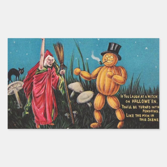 Sticker Halloween Vintage déplaisant (Devant)