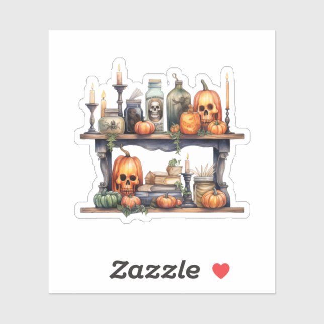 Sticker Halloween vintage Outils du commerce (Feuille)