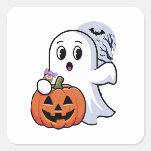 Sticker Halloween White Ghost : Nouveau mode Éffra