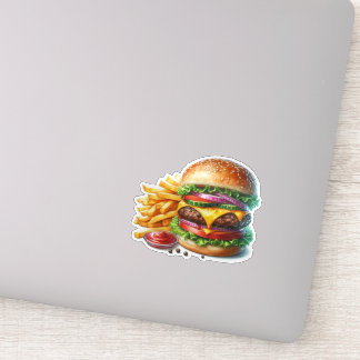 Sticker Hamburger et frites