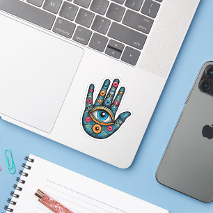 Sticker Hamsa Main avec illustration d'art visuel
