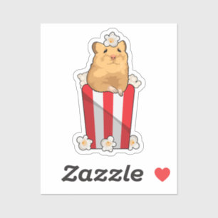Sticker Hamster avec Popcorn