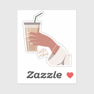 Sticker Hand Holding A Cup Of Coffee