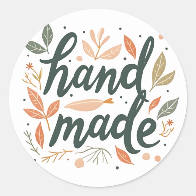 Sticker "hand made" (Front)