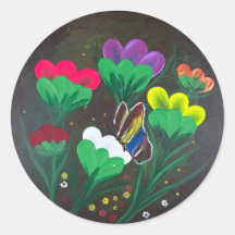 Sticker- Handmade artwork - Butterfly Bolssom